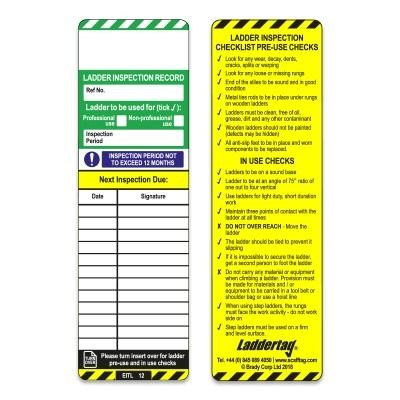 Scafftag Laddertag Inspection Inserts | Fixmart