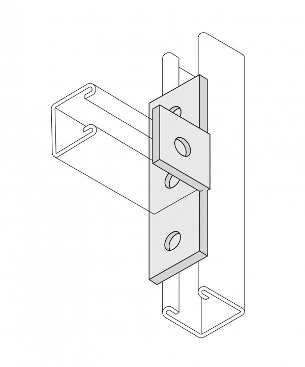 thumbnail image 2 of 4x Front Ladder Bar Brackets - Fits 2x3 Crossmember, 3/4" Hole, 3/16" Steel By QS Components 2 of 4