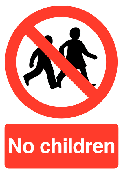No Children Sign (P01V/R) | Fixmart